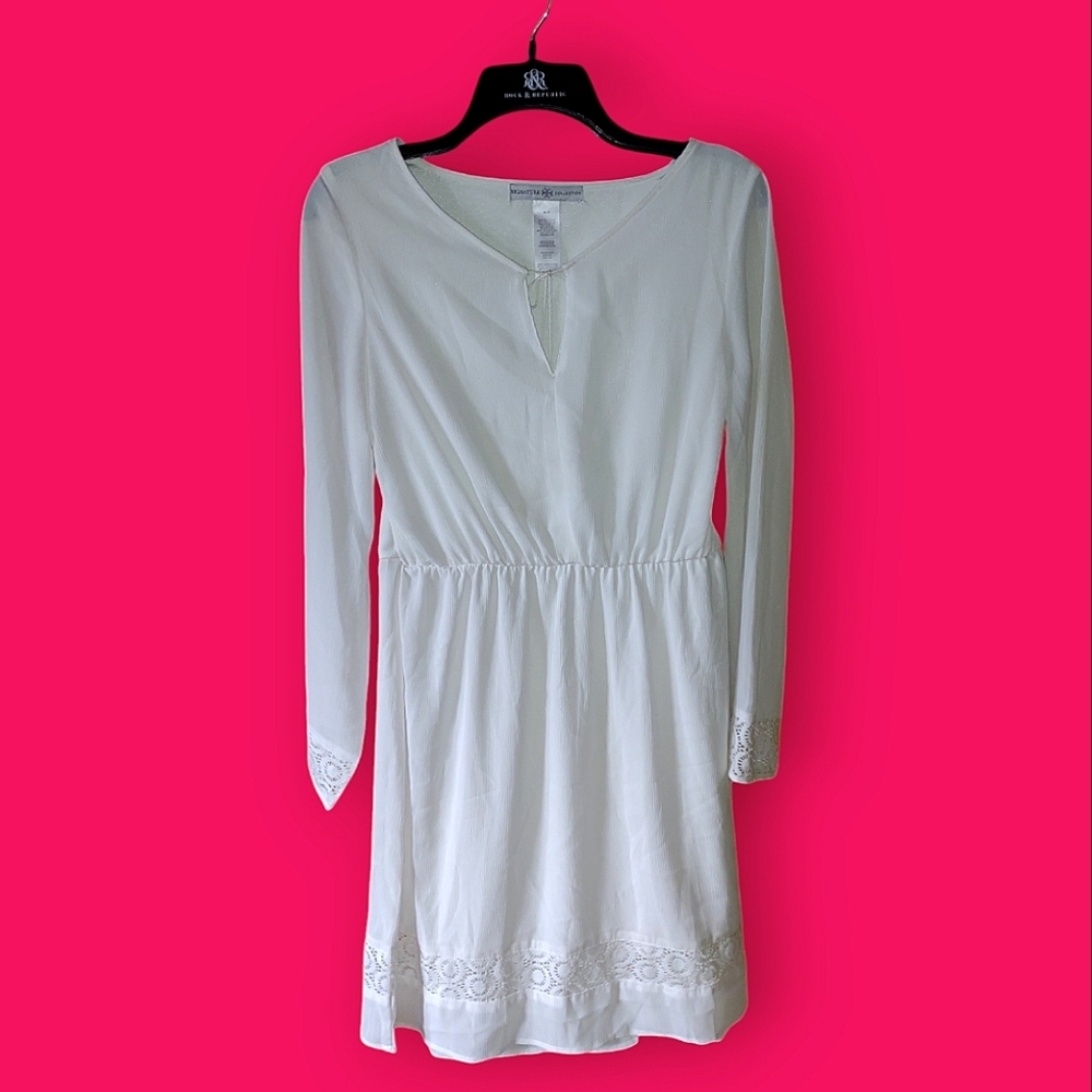 Signature Collection White Lacy Dress